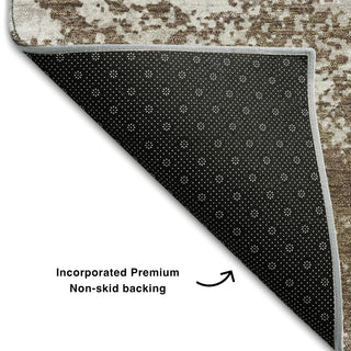 Piper Looms Mayfield Modern AMF1027 Brown Machine Washable Area Rug Backing Image