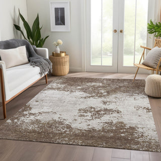 Piper Looms Mayfield Modern AMF1027 Brown Machine Washable Area Rug Lifestyle Image Feature