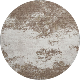 Piper Looms Mayfield Modern AMF1027 Brown Machine Washable Area Rug Round Main Image
