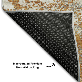 Piper Looms Mayfield Modern AMF1027 Copper Machine Washable Area Rug Backing Image