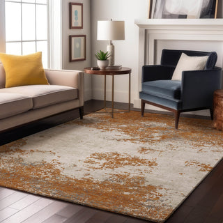 Piper Looms Mayfield Modern AMF1027 Copper Machine Washable Area Rug Lifestyle Image Feature