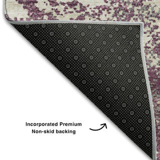 Piper Looms Mayfield Modern AMF1027 Eggplant Machine Washable Area Rug Backing Image