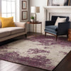 Piper Looms Mayfield Modern AMF1027 Eggplant Machine Washable Area Rug Lifestyle Image Feature