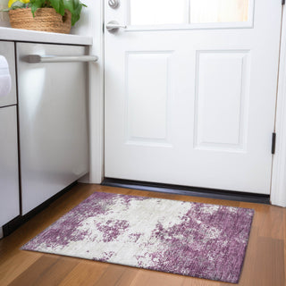 Piper Looms Mayfield Modern AMF1027 Eggplant Machine Washable Area Rug Scatter Lifestyle Image Feature