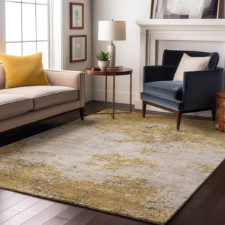Piper Looms Mayfield Modern AMF1027 Gold Machine Washable Area Rug Lifestyle Image Feature