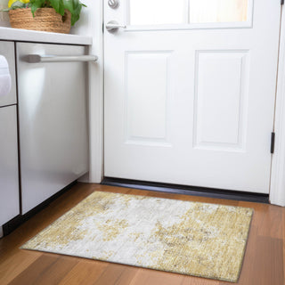 Piper Looms Mayfield Modern AMF1027 Gold Machine Washable Area Rug Scatter Lifestyle Image Feature