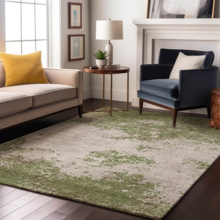 Piper Looms Mayfield Modern AMF1027 Green Machine Washable Area Rug Lifestyle Image Feature