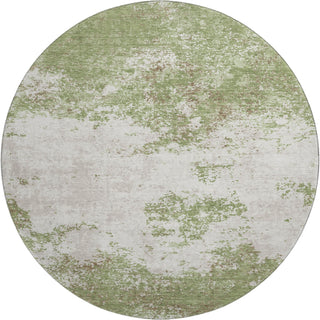 Piper Looms Mayfield Modern AMF1027 Green Machine Washable Area Rug Round Main Image