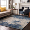 Piper Looms Mayfield Modern AMF1027 Navy Machine Washable Area Rug Lifestyle Image Feature