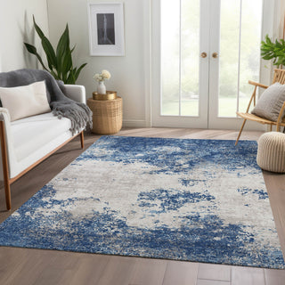 Piper Looms Mayfield Modern AMF1027 Navy Machine Washable Area Rug Lifestyle Image Feature