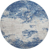 Piper Looms Mayfield Modern AMF1027 Navy Machine Washable Area Rug Round Main Image