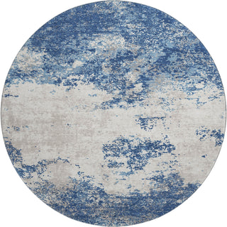 Piper Looms Mayfield Modern AMF1027 Navy Machine Washable Area Rug Round Main Image