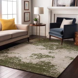 Piper Looms Mayfield Modern AMF1027 Olive Machine Washable Area Rug Lifestyle Image Feature