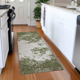 Piper Looms Mayfield Modern AMF1027 Olive Machine Washable Area Rug Runner Lifestyle Image Feature