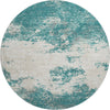 Piper Looms Mayfield Modern AMF1027 Teal Machine Washable Area Rug Round Main Image