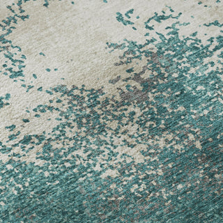 Piper Looms Mayfield Modern AMF1027 Teal Machine Washable Area Rug Swatch Image