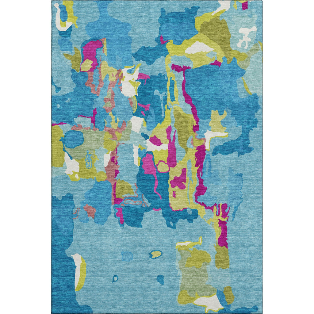 Piper Looms Mayfield Abstract AMF1028 Aqua Machine Washable Area Rug main image