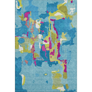 Piper Looms Mayfield Abstract AMF1028 Aqua Machine Washable Area Rug main image