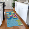 Piper Looms Mayfield Abstract AMF1028 Aqua Machine Washable Area Rug Runner Lifestyle Image Feature