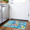 Piper Looms Mayfield Abstract AMF1028 Aqua Machine Washable Area Rug Scatter Lifestyle Image Feature
