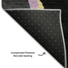 Piper Looms Mayfield Abstract AMF1028 Black Machine Washable Area Rug Backing Image