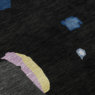 Piper Looms Mayfield Abstract AMF1028 Black Machine Washable Area Rug Swatch Image