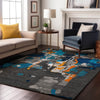 Piper Looms Mayfield Abstract AMF1028 Charcoal Machine Washable Area Rug Lifestyle Image Feature