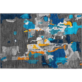 Piper Looms Mayfield Abstract AMF1028 Charcoal Machine Washable Area Rug Scatter Main Image