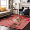 Piper Looms Mayfield Abstract AMF1028 Coral Machine Washable Area Rug Lifestyle Image Feature