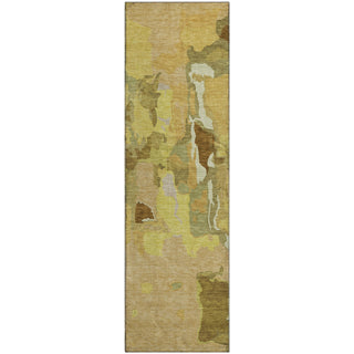 Piper Looms Mayfield Abstract AMF1028 Gold Machine Washable Area Rug Runner Main Image