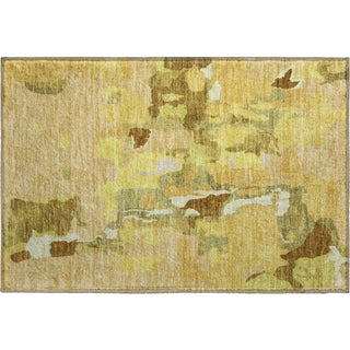 Piper Looms Mayfield Abstract AMF1028 Gold Machine Washable Area Rug Scatter Main Image
