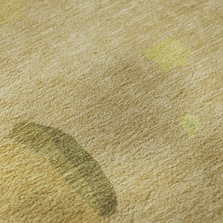 Piper Looms Mayfield Abstract AMF1028 Gold Machine Washable Area Rug Swatch Image