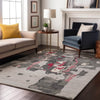 Piper Looms Mayfield Abstract AMF1028 Gray Machine Washable Area Rug Lifestyle Image Feature