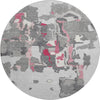 Piper Looms Mayfield Abstract AMF1028 Gray Machine Washable Area Rug Round Main Image