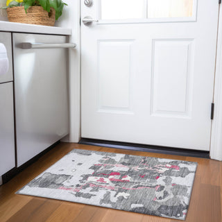 Piper Looms Mayfield Abstract AMF1028 Gray Machine Washable Area Rug Scatter Lifestyle Image Feature