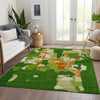 Piper Looms Mayfield Abstract AMF1028 Green Machine Washable Area Rug Lifestyle Image Feature