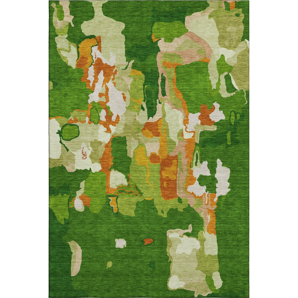 Piper Looms Mayfield Abstract AMF1028 Green Machine Washable Area Rug main image