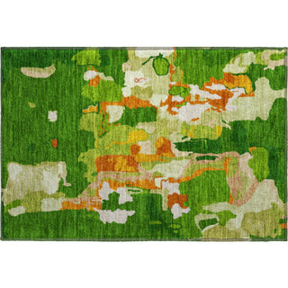Piper Looms Mayfield Abstract AMF1028 Green Machine Washable Area Rug Scatter Main Image