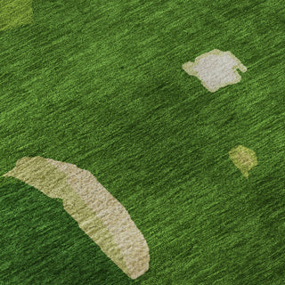 Piper Looms Mayfield Abstract AMF1028 Green Machine Washable Area Rug Swatch Image