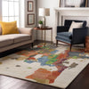 Piper Looms Mayfield Abstract AMF1028 Ivory Machine Washable Area Rug Lifestyle Image Feature