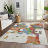 Piper Looms Mayfield Abstract AMF1028 Ivory Machine Washable Area Rug Lifestyle Image Feature