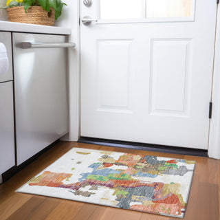 Piper Looms Mayfield Abstract AMF1028 Ivory Machine Washable Area Rug Scatter Lifestyle Image Feature