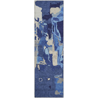 Piper Looms Mayfield Abstract AMF1028 Navy Machine Washable Area Rug Runner Main Image