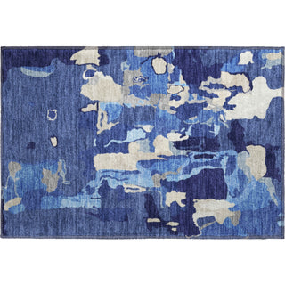 Piper Looms Mayfield Abstract AMF1028 Navy Machine Washable Area Rug Scatter Main Image