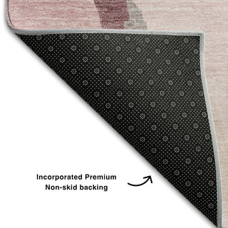 Piper Looms Mayfield Abstract AMF1028 Pink Machine Washable Area Rug Backing Image