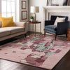 Piper Looms Mayfield Abstract AMF1028 Pink Machine Washable Area Rug Lifestyle Image Feature