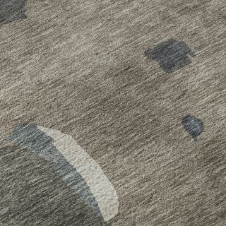 Piper Looms Mayfield Abstract AMF1028 Taupe Machine Washable Area Rug Swatch Image