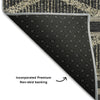 Piper Looms Mayfield Geometric AMF1029 Black Machine Washable Area Rug Backing Image