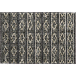 Piper Looms Mayfield Geometric AMF1029 Black Machine Washable Area Rug Scatter Main Image