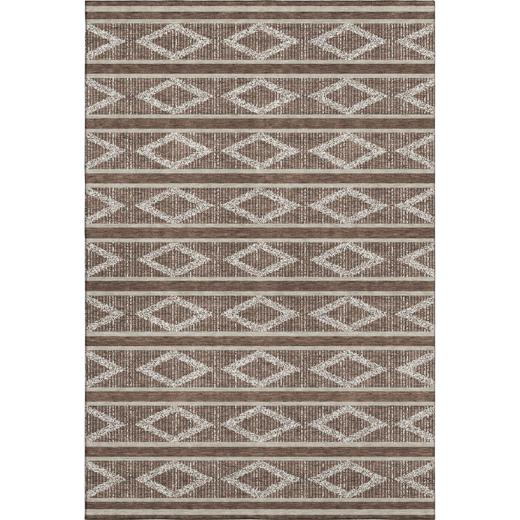 Piper Looms Mayfield Geometric AMF1029 Brown Machine Washable Area Rug main image